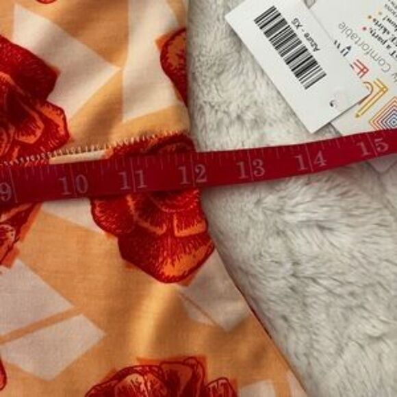 LuLaRoe Orange Floral Shirt NWT - Picture 5 of 8